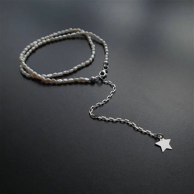 Colier perle naturale | Falling Star |
