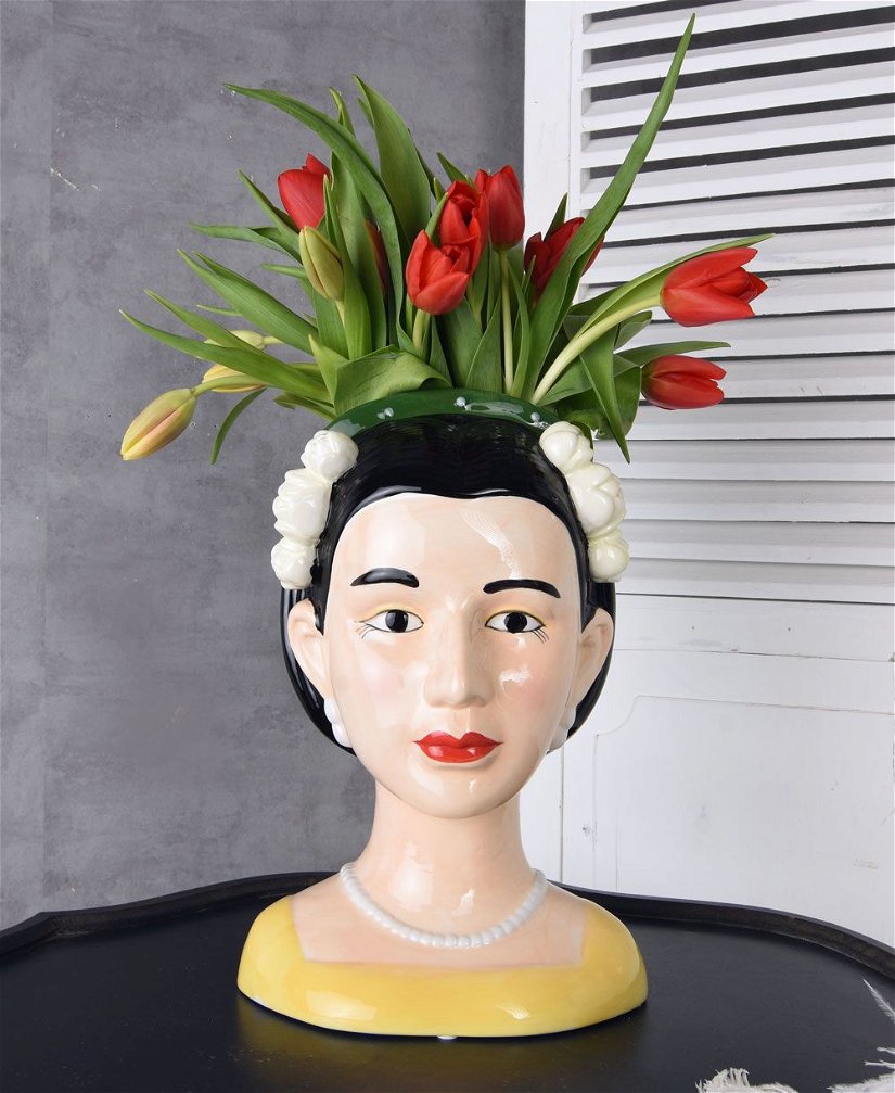 Bust Frida Kahlo-vaza din portelan