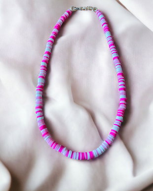Colier Heishi Pink