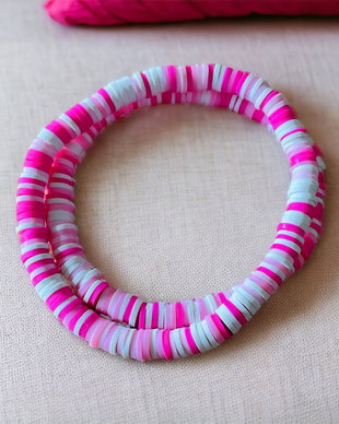 Brățări Heishi Pink