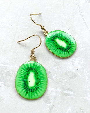Cercei felii de kiwi
