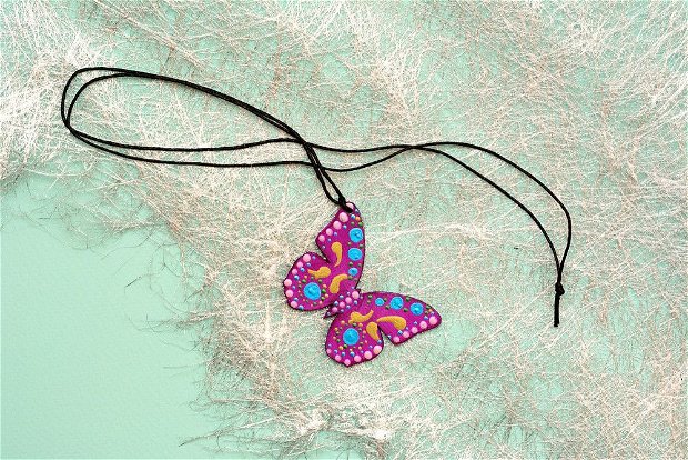 Pandantiv fluture, abstract, unicat
