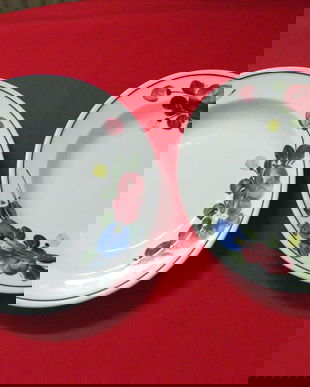 Set 2 farfurii ceramica pictate