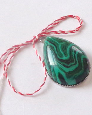 Pandantiv-martisor malachit