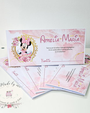 Plic de bani botez Minnie