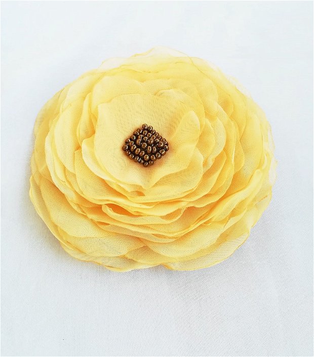 brosa floare galben pal , 12 cm