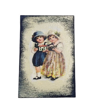 Magnet decorativ lemn, 9x6 cm