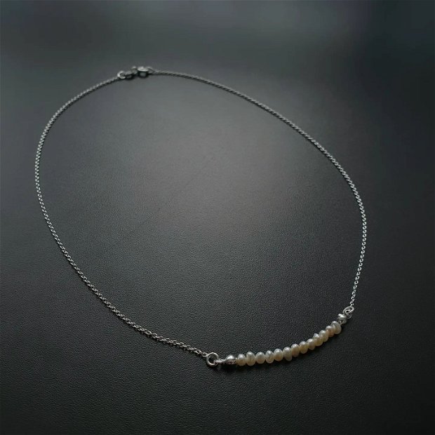 Lantisor argint cu perle naturale | Whispering Pearls |