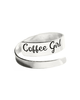 Inel reglabil din argint 92.5 COFFEE GIRL