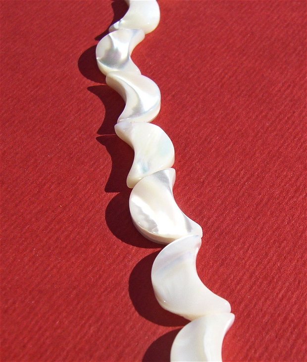Sidef alb semiluna aprox 2.5x8x12.5 mm