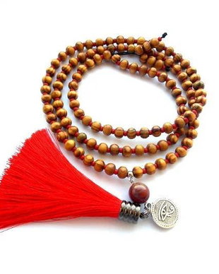 Colier Mala 108+1*Lemn+JaspRosu*Berbec