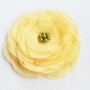 brosa floare galben pal cu perle oliv , 12 cm
