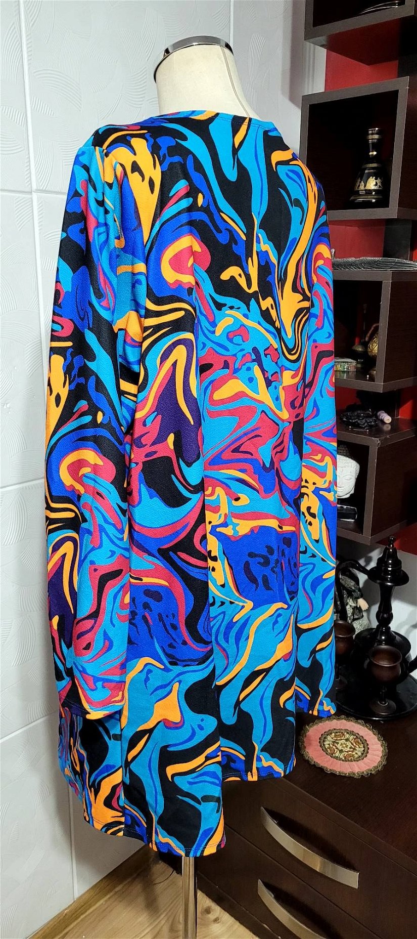 Cardigan din jerse model abstract