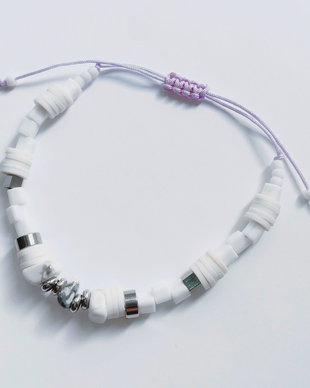 BRATARA HOWLIT ALB SI OTEL INOXIDABIL WHITE BASICS