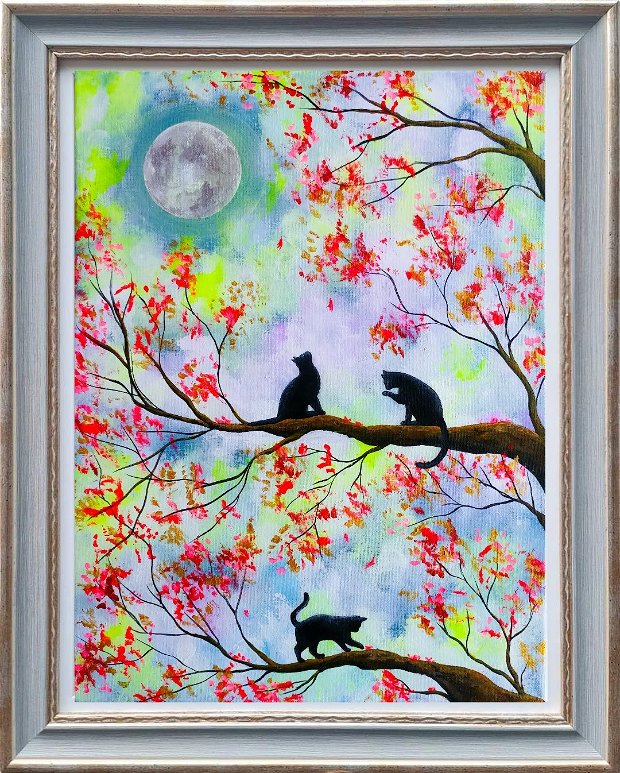 Tablou pictura pisici "Trio"