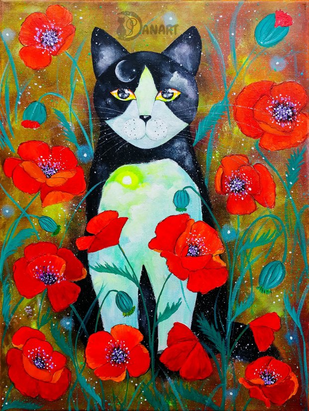 Tablou pictura pisica "Sunny"