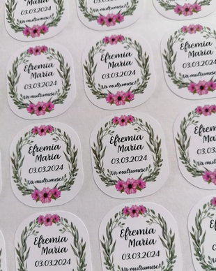 Etichete autoadezive personalizate nunta, botez
