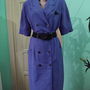 Rochie vintage , albastru-lila