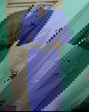 Rochie vintage , albastru-lila