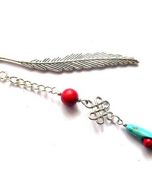 semn de carte cu howlite  si turcoaz 45579