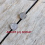 Tortite argint rodiat, cu zirconii (2 buc)