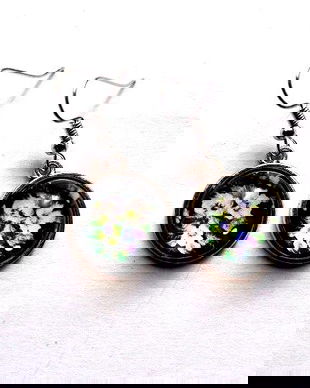 cercei sticla cu flori 45042