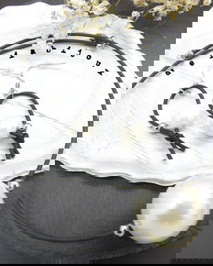 Set bijuterii handmade - contemporan - perle acrilice (cod976)