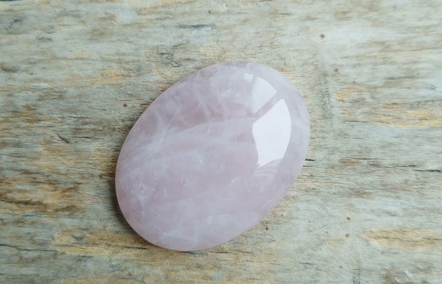 Cabochon cuart roz, 40x30 mm