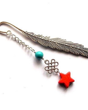 semn de carte cu howlite si turcoaz 45587