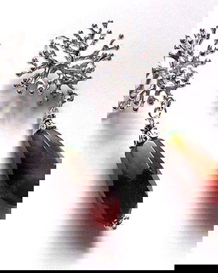 cercei cu agate verde maro 44923