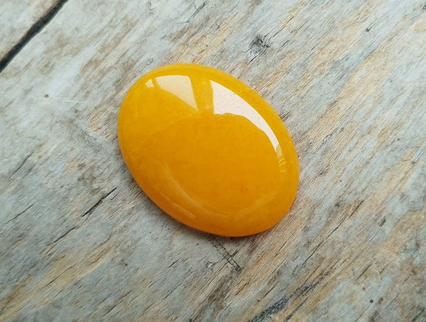 Cabochon jad galben, 40x30 mm