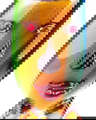 Vaza figura umana din sticla Murano