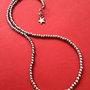 Colier CHOKER hematite argintii