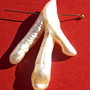 Pandantiv perla de cultura "chicken feet" aprox 15x40.5 mm