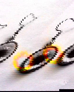 cercei sticla cu flori  45043