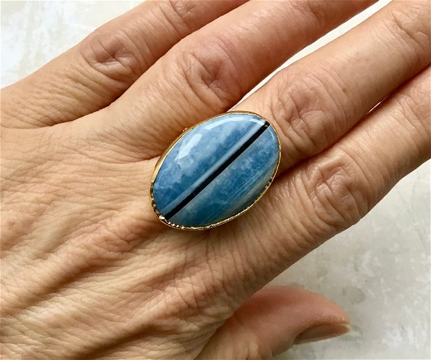 Set opal blue african & alama aurita