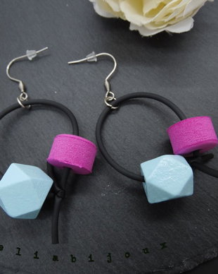 Cercei statement handmade - contemporani - geometric (cod983)