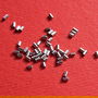 (10 bucati) Tuburi mici din argint .925 placat cu rodiu aprox 1x1.5 mm