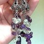 CERCEI FOARTE LUNGI ~EXTRAVAGANCE~ ametist,prehnit,inox