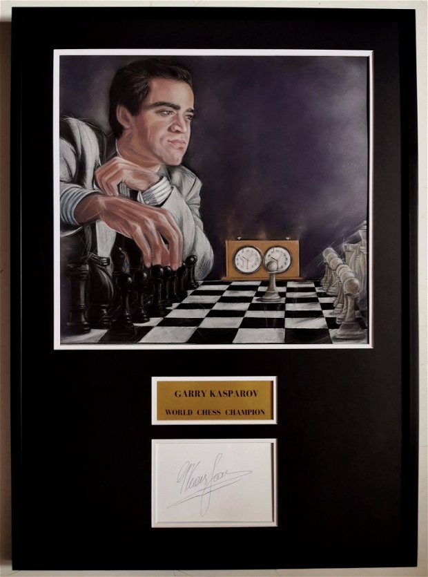 Tablou Portret Garry Kasparov cu semnătura originala