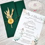 Invitatie nunta sigiliu si flori uscate