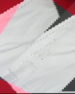 Napron broderie manuala  si ajur 80cm