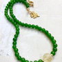 Colier CHOKER Jad verde & citrin