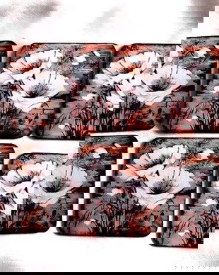 suporturi pahare cu maci albi 45255