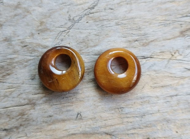 Ochi de tigru, donut, 18 mm (2 buc)