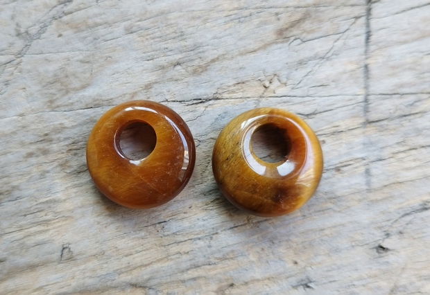 Ochi de tigru, donut, 18 mm (2 buc)