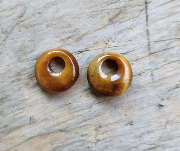 Ochi de tigru, donut, 18 mm (2 buc)