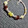 Bratara argint chihlimbar ambra jad stil vintage boho chic trandy - Transport gratuit