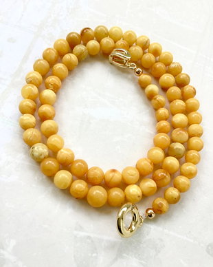 Colier CHOKER chihlimbar galben