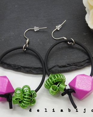 Cercei statement handmade - contemporani - geometric (cod985)